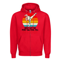 Red karate girl kick Zipper Hoodie - artisFamous