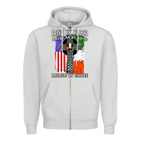 Dove Grey irish by blood american Zipper Hoodie - artisFamous