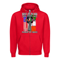 Red irish by blood american Zipper Hoodie - artisFamous