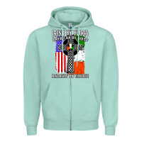 Seafoam irish by blood american Zipper Hoodie - artisFamous