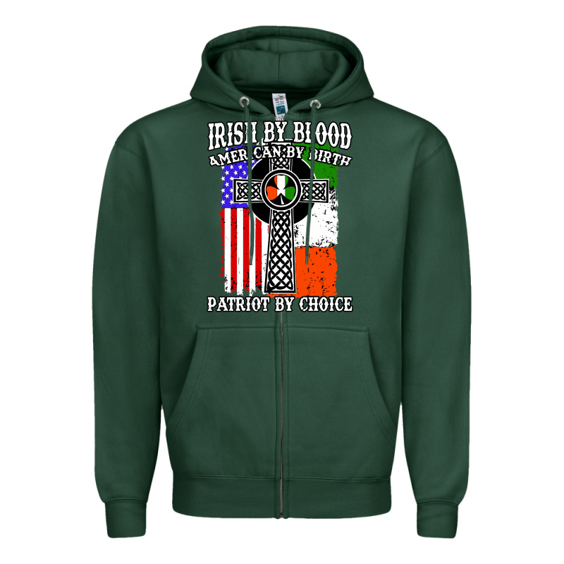 Irish By Blood American Zipper Hoodie by artisFamous | Teevron