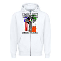 White irish by blood american Zipper Hoodie - artisFamous