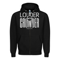 Black louder with crowder Zipper Hoodie - artisFamous
