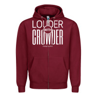 Burgundy louder with crowder Zipper Hoodie - artisFamous