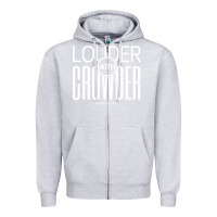 Heather Grey louder with crowder Zipper Hoodie - artisFamous