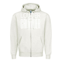 Oatmeal Heather louder with crowder Zipper Hoodie - artisFamous