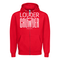 Red louder with crowder Zipper Hoodie - artisFamous