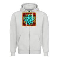 Dove Grey gemstone cactus christmas coaster Zipper Hoodie - JahusDesignShop