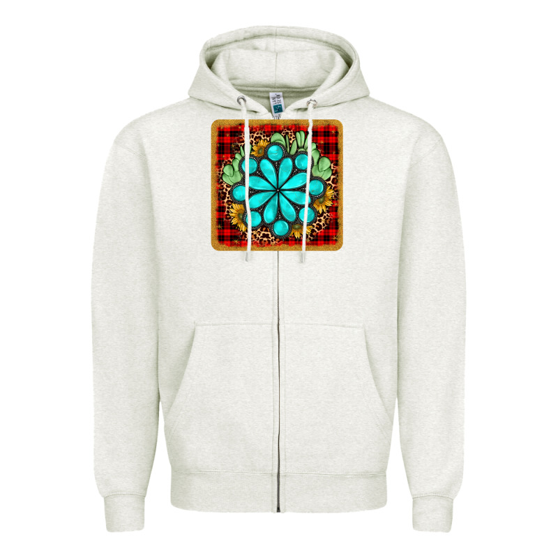 Gemstone Cactus Christmas Coaster Zipper Hoodie by JahusDesignShop | Teevron