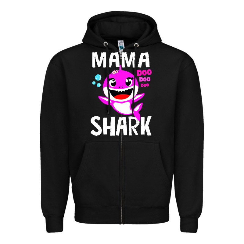 Mama Shark Doo Doo Shirt Zipper Hoodie by artisFamous | Teevron