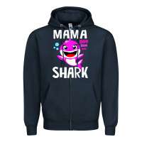 Navy mama shark doo doo shirt Zipper Hoodie - artisFamous