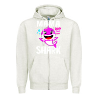 Oatmeal Heather mama shark doo doo shirt Zipper Hoodie - artisFamous