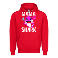 Red mama shark doo doo shirt Zipper Hoodie - artisFamous