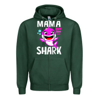 Sports Green mama shark doo doo shirt Zipper Hoodie - artisFamous