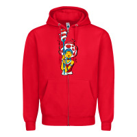 Red mushroom Zipper Hoodie - artisFamous
