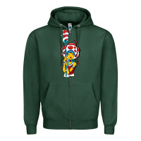 Sports Green mushroom Zipper Hoodie - artisFamous