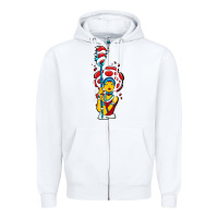 White mushroom Zipper Hoodie - artisFamous