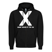 Black x gon' give it to ya d.m.x t shirt Zipper Hoodie - artisFamous
