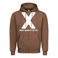 Chestnut x gon' give it to ya d.m.x t shirt Zipper Hoodie - artisFamous