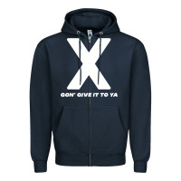 Navy x gon' give it to ya d.m.x t shirt Zipper Hoodie - artisFamous