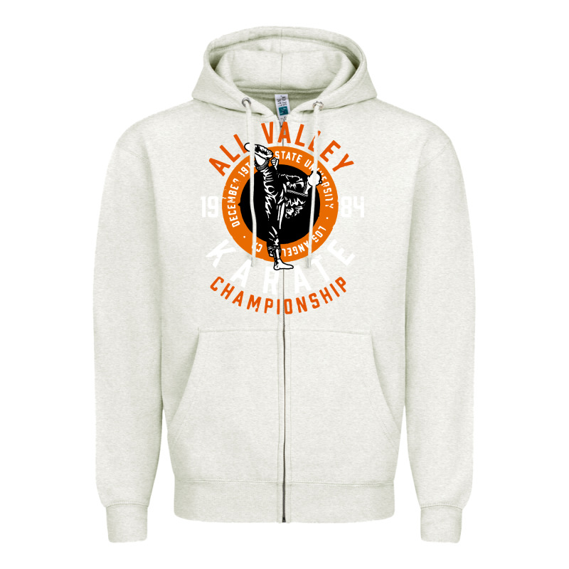 Old School All Valley Karate Championship Retro Zipper Hoodie by artisFamous | Teevron