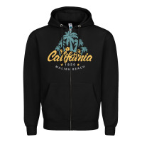 Black california malibu beach Zipper Hoodie - artisFamous