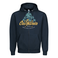 Navy california malibu beach Zipper Hoodie - artisFamous