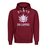 Burgundy no mud no lotus tee buddha buddhist yoga Zipper Hoodie - artisFamous