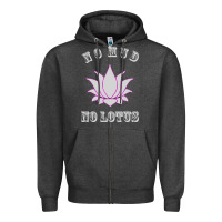 Charcoal Heather no mud no lotus tee buddha buddhist yoga Zipper Hoodie - artisFamous