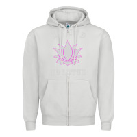 Dove Grey no mud no lotus tee buddha buddhist yoga Zipper Hoodie - artisFamous