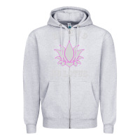 Heather Grey no mud no lotus tee buddha buddhist yoga Zipper Hoodie - artisFamous