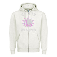 Oatmeal Heather no mud no lotus tee buddha buddhist yoga Zipper Hoodie - artisFamous