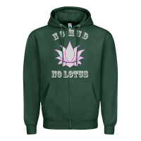 Sports Green no mud no lotus tee buddha buddhist yoga Zipper Hoodie - artisFamous