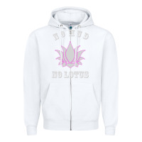 White no mud no lotus tee buddha buddhist yoga Zipper Hoodie - artisFamous