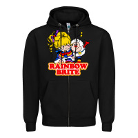 Black rainbow brite Zipper Hoodie - artisFamous