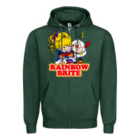 Sports Green rainbow brite Zipper Hoodie - artisFamous