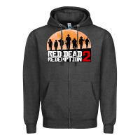 Charcoal Heather red dead redemption Zipper Hoodie - artisFamous