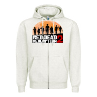 Oatmeal Heather red dead redemption Zipper Hoodie - artisFamous