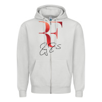 Dove Grey rf federer Zipper Hoodie - artisFamous