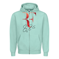 Seafoam rf federer Zipper Hoodie - artisFamous