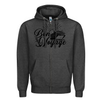 Charcoal Heather cruise ship bon voyage Zipper Hoodie - artisFamous