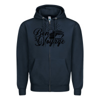 Navy cruise ship bon voyage Zipper Hoodie - artisFamous