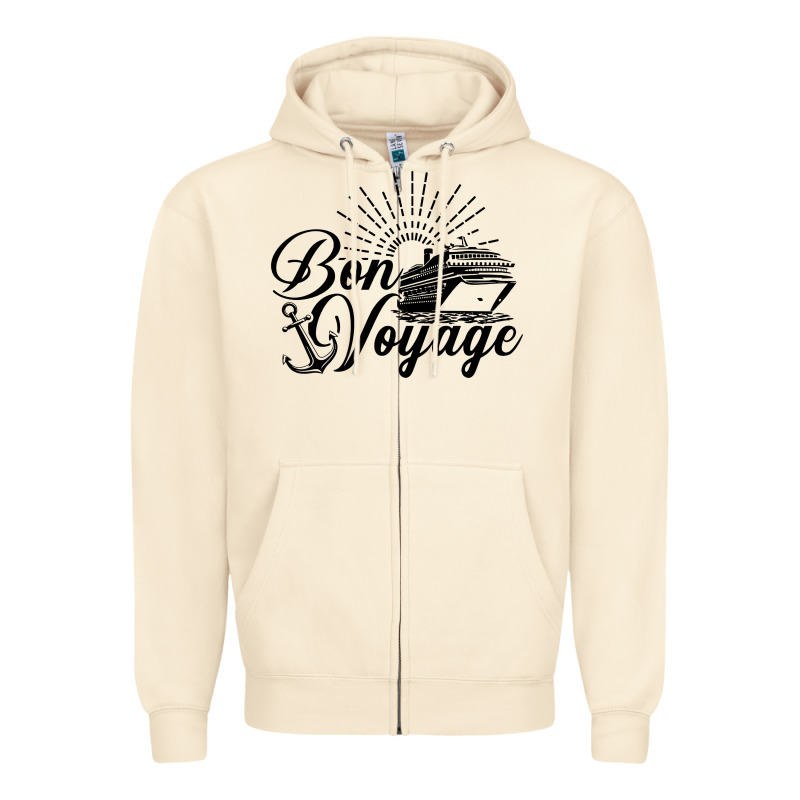 Cruise Ship Bon Voyage Zipper Hoodie by artisFamous | Teevron