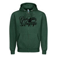 Sports Green cruise ship bon voyage Zipper Hoodie - artisFamous