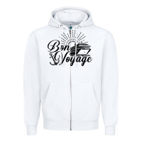 White cruise ship bon voyage Zipper Hoodie - artisFamous
