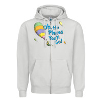Dove Grey seuss oh the places you’ll go Zipper Hoodie - artisFamous