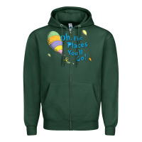 Sports Green seuss oh the places you’ll go Zipper Hoodie - artisFamous