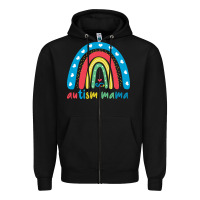 Black Autism Mama Zipper Hoodie - artisFamous
