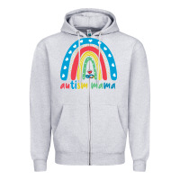 Heather Grey Autism Mama Zipper Hoodie - artisFamous