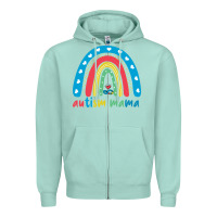 Seafoam Autism Mama Zipper Hoodie - artisFamous